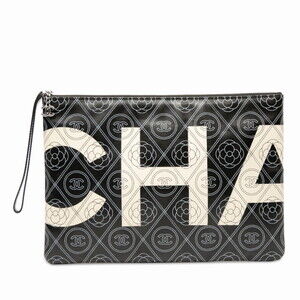 CHANEL Black Logo Pouch